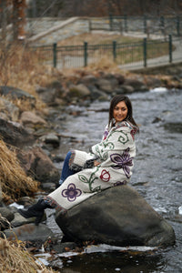 Woodland Floral Throw Blanket